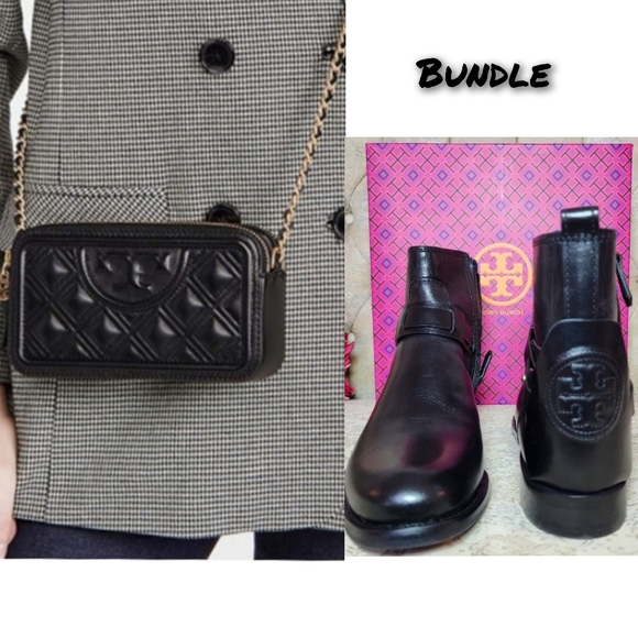 Tory Burch Handbags - Tory Burch Boots/Bag Bundle
